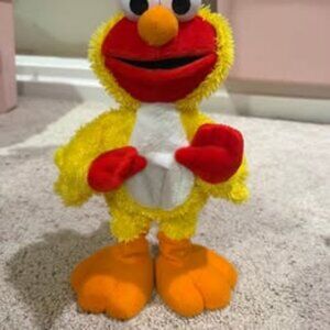 Vintage Sesame Street Elmo Chicken Plush Toy
